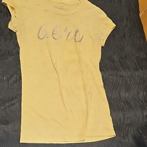Aeropostale Yellow Graphic Tee
